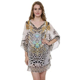 Mixed Print Cover Up Poncho - Madeline Love - Flyclothing LLC