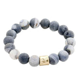 Semi precious stone beaded stretch bracelet - Madeline Love - Flyclothing LLC