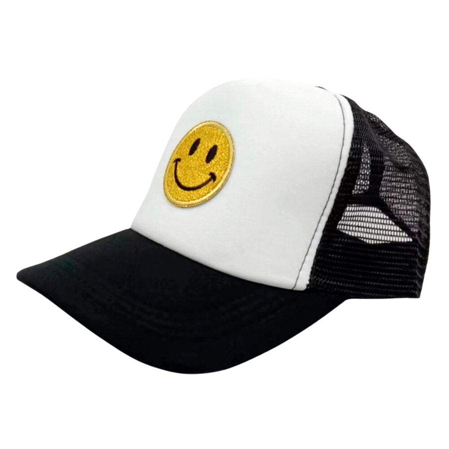 Smile Patch Mesh Back Baseball Cap - Madeline Love - Flyclothing LLC
