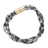 Stone Embellished Twisted Magnetic Bracelet - Madeline Love - Flyclothing LLC