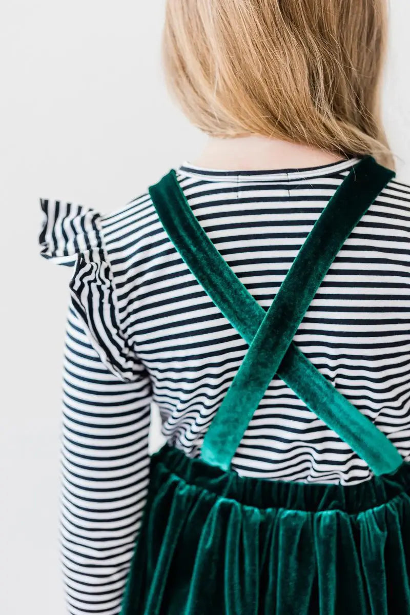 Black & White Stripe L/S Ruffle Tee - Mila & Rose ® - Flyclothing LLC
