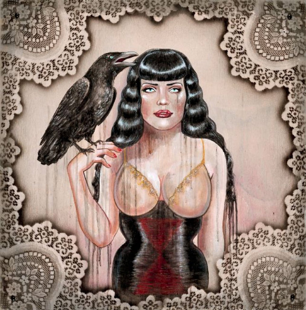 Black Market Art Company Black Widow Print