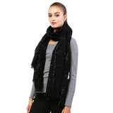 Windowpane Check Oblong Scarf - Madeline Love - Flyclothing LLC