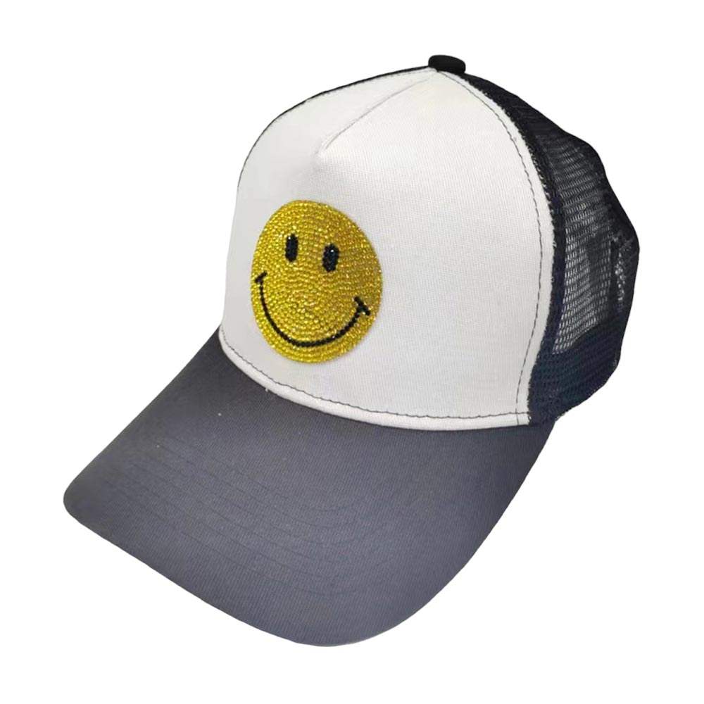 Bling Smile Accented Mesh Back Baseball Cap - Madeline Love - Flyclothing LLC