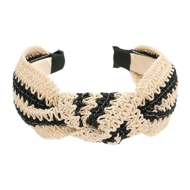 Zigzag Chevron Burnout Knot Headband - Madeline Love - Flyclothing LLC