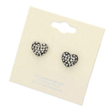Crystal Pave Heart Stud Earrings - Madeline Love - Flyclothing LLC