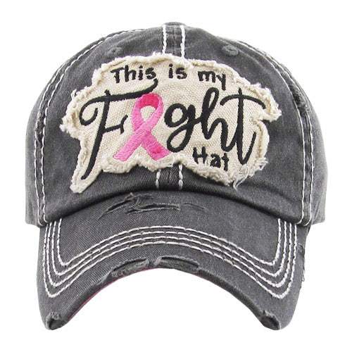 This is my Fight Hat Pink Ribbon Vintage Baseball Cap - Madeline Love - Flyclothing LLC