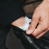 Marco (black) - Italian lambskin leather gloves with white rabbit fur lining - Leather Gloves Online - Flyclothing LLC
