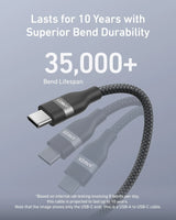 Anker USB-A to USB-C Cable (3 ft / 6 ft, Upcycled-Braided) - Anker - Flyclothing LLC