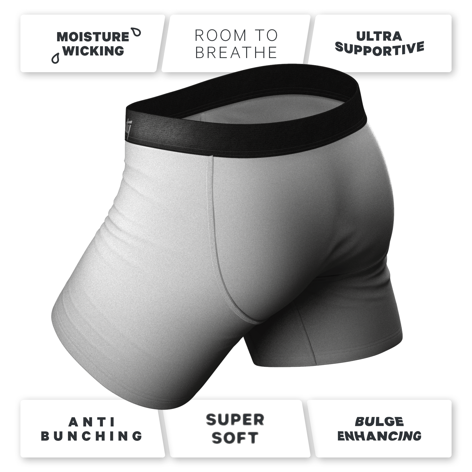 The Solid Dude | Ball Hammock® Pouch Underwear with Fly 3 Pack - Shinesty