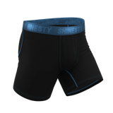 The Black Hole | Black and Blue Ball Hammock® Pouch Underwear - Shinesty - Flyclothing LLC