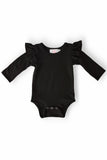 Black L/S Flutter Bodysuit - Mila & Rose ®