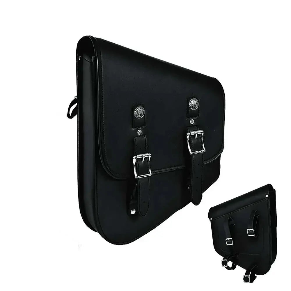 Black - Left Side PVC Swing Arm Bag - Unik Just for Bikers - Flyclothing LLC