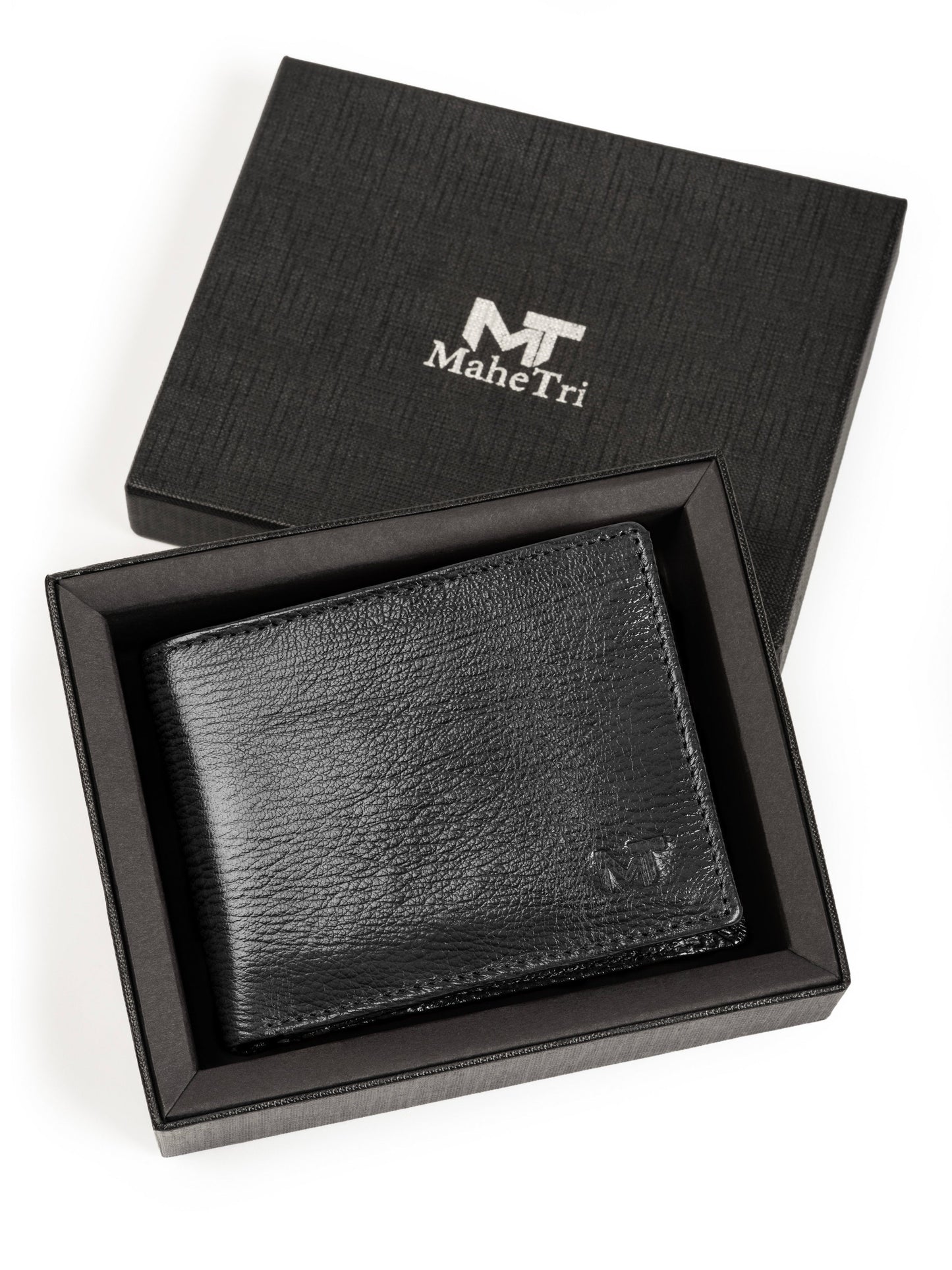 Black Sleek-Fit Wallet - Classy Leather Bags - Flyclothing LLC