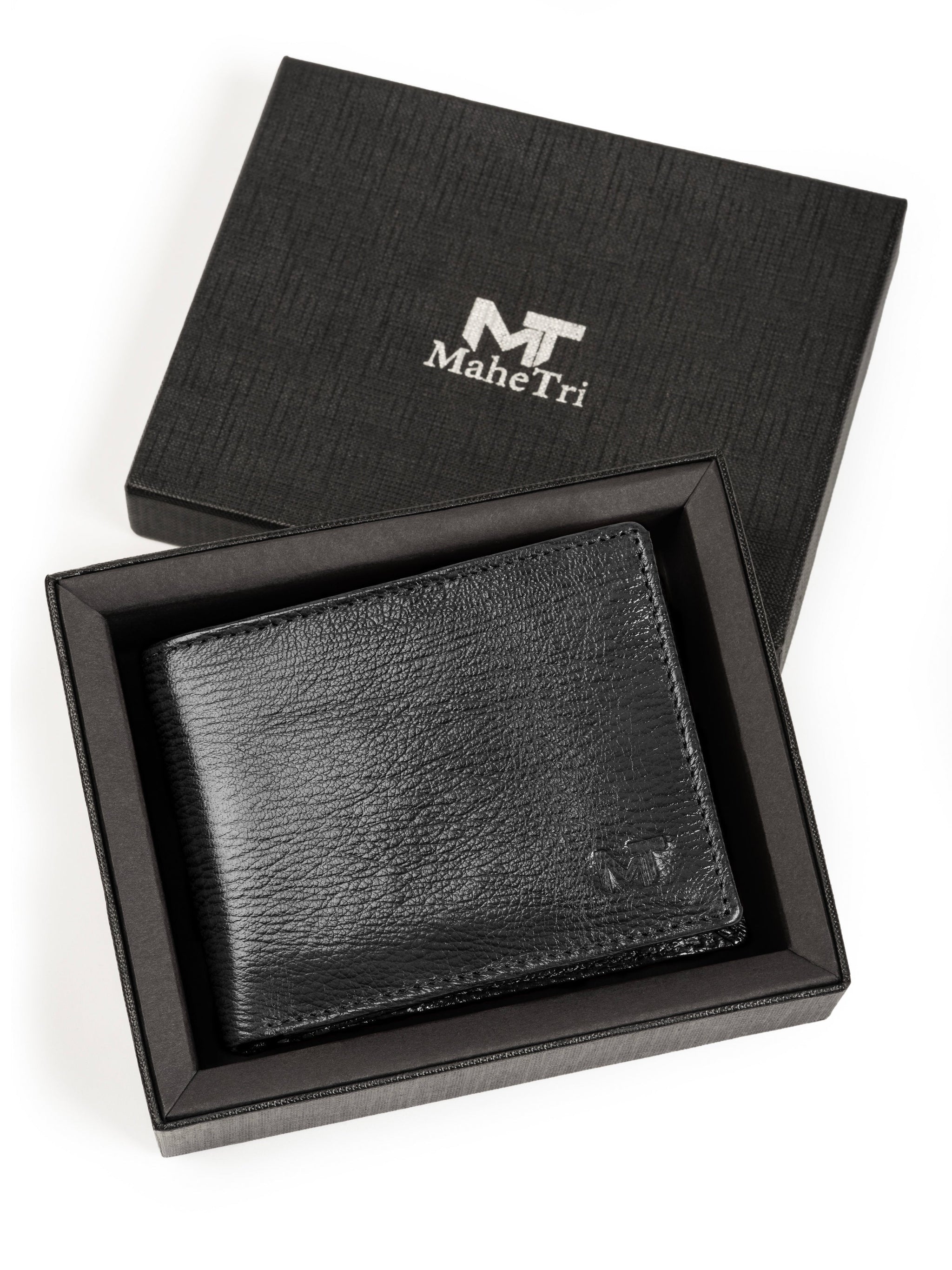 Black Sleek-Fit Wallet - Classy Leather Bags - Flyclothing LLC