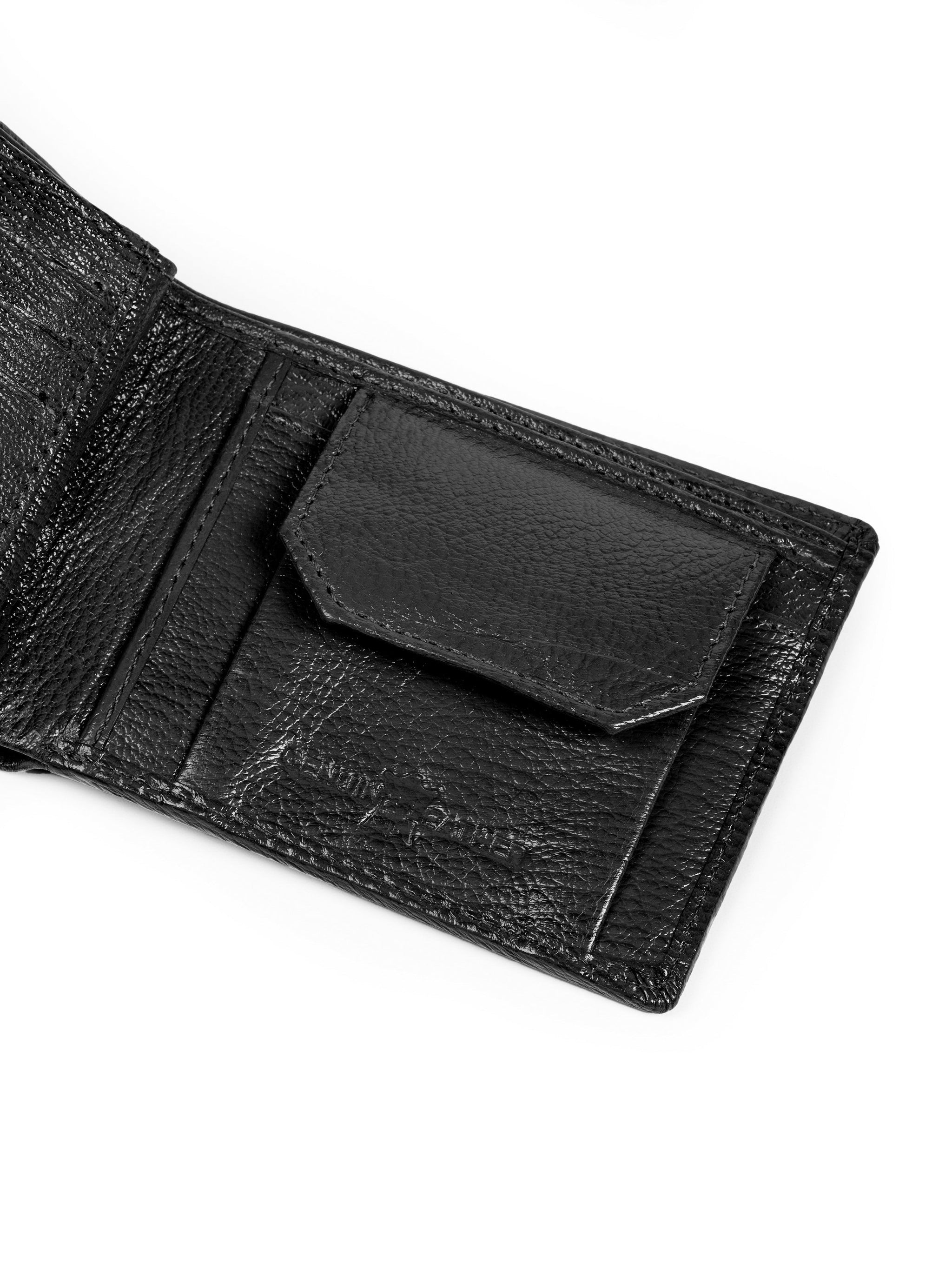 Black Sleek-Fit Wallet - Classy Leather Bags - Flyclothing LLC