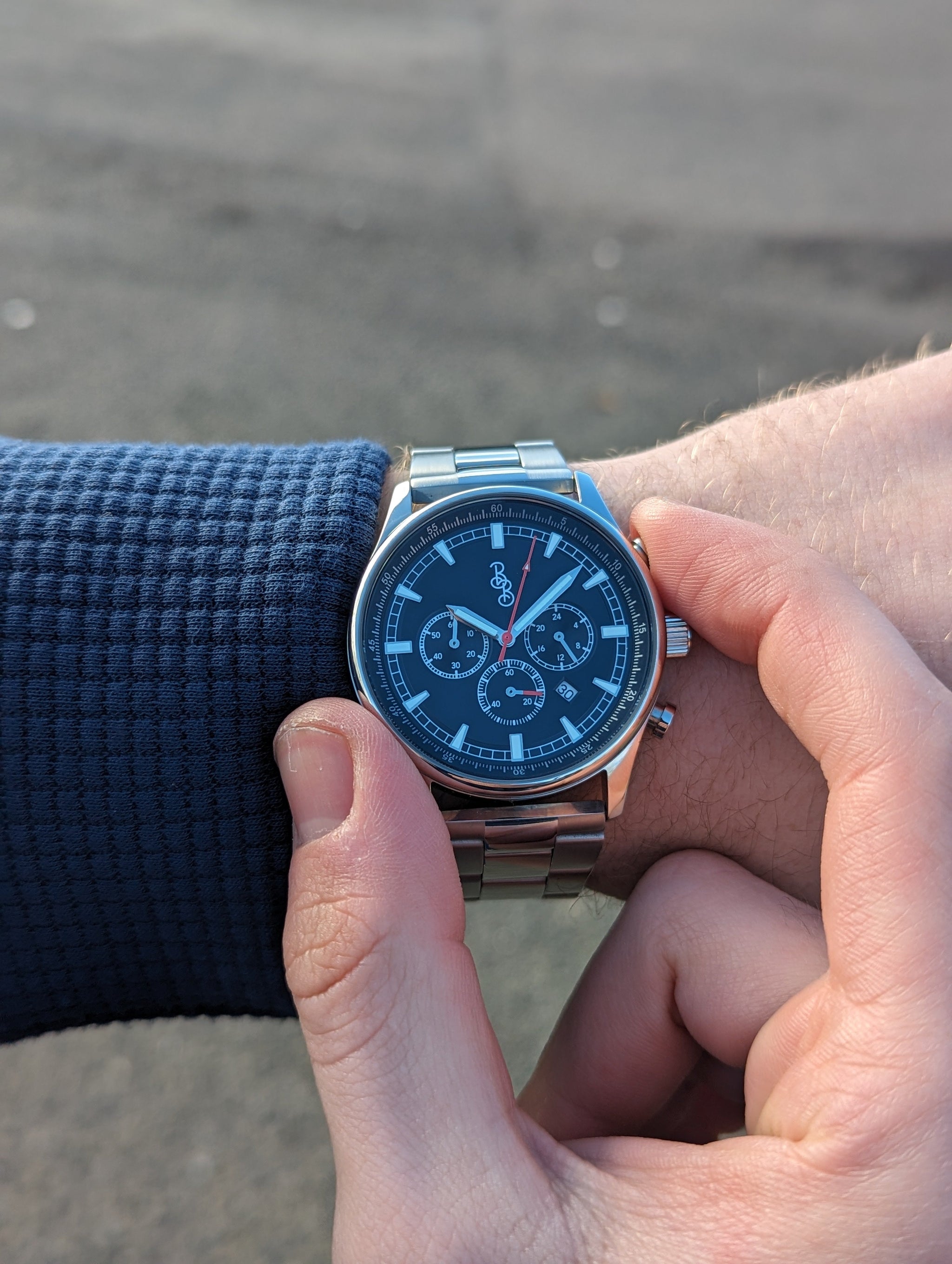 Black Sport Chronograph - The Beyond Boring Watch Company - Flyclothing LLC