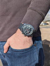 Black Sport Chronograph - The Beyond Boring Watch Company - Flyclothing LLC