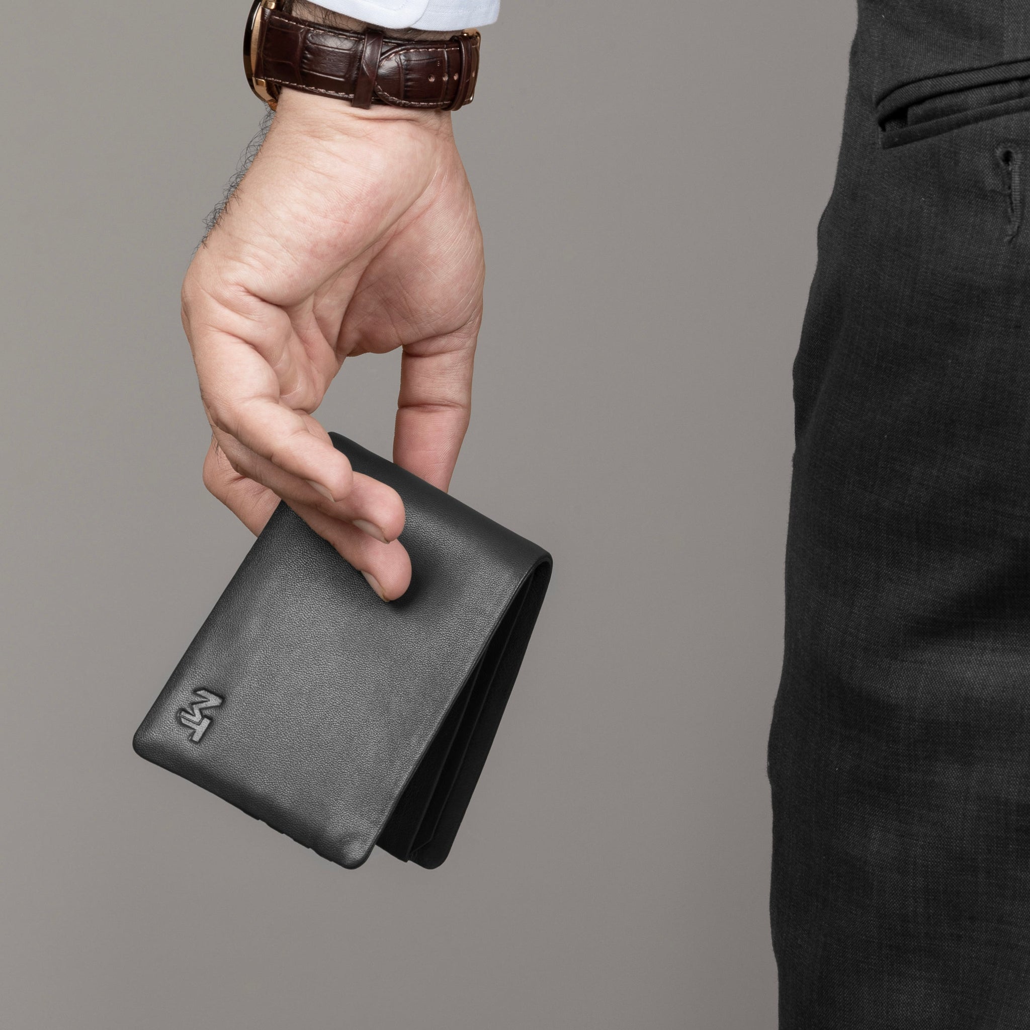 Black Kodiak Billfold - Classy Leather Bags - Flyclothing LLC