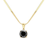 18K Gold Dipped Stainless Steel CZ Round Pendant Necklace - Madeline Love - Flyclothing LLC