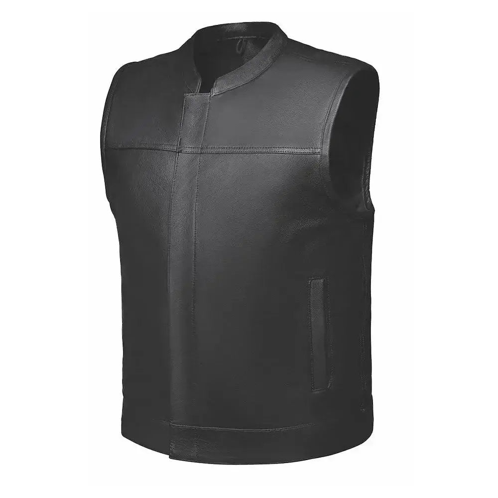 Commando - Men's SOA Style Club Leather Motorcycle Vest - Unik Just for Bikers - Flyclothing LLC