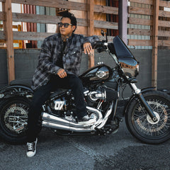 TW136.20 - Mens Black & Gray Armored Flannel