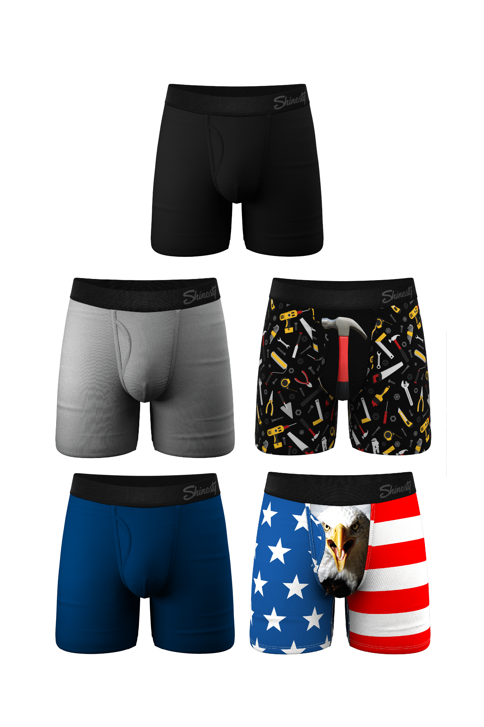 The Best Dad Pack | Ball Hammock® Pouch Boxer Briefs with Fly 5 Pack - Shinesty