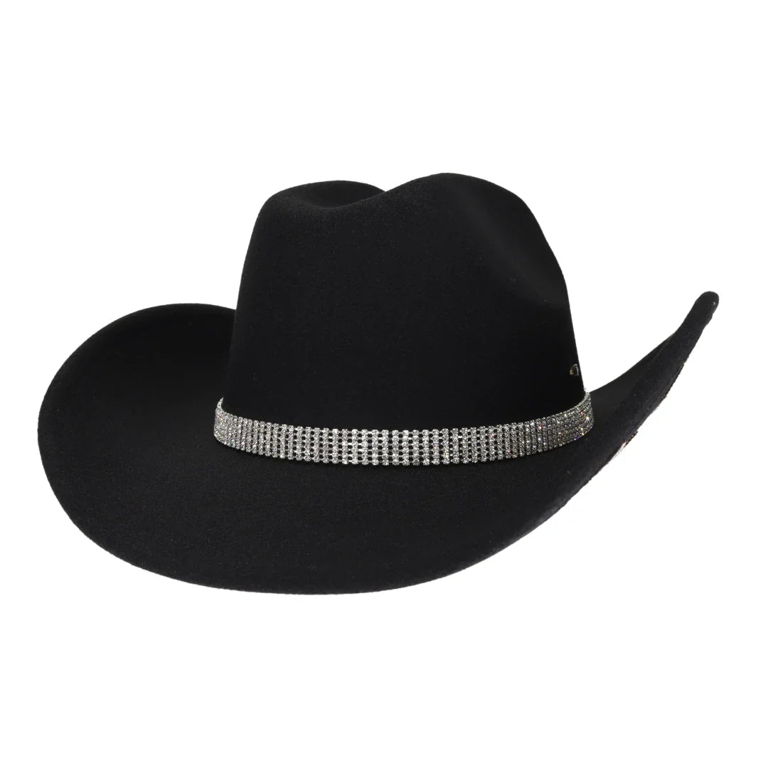 C.C American Flag Theme Star Stone Vegan Felt Cowboy Hat - Madeline Love - Flyclothing LLC