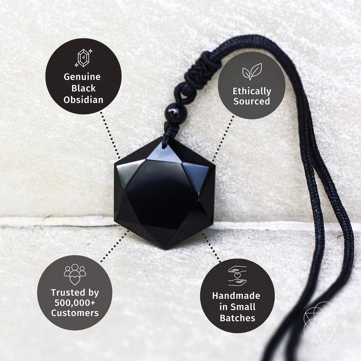 Premium Black Obsidian Talisman - Conscious Items - Flyclothing LLC