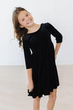 SALE Black Velvet Twirl Dress - Mila & Rose ®