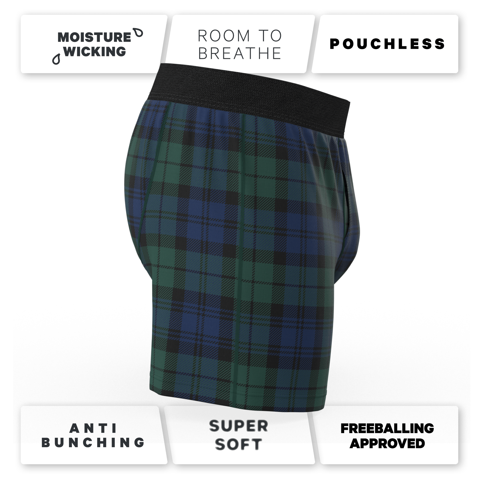 The Black Watch | Tartan Plaid Boxers - Shinesty