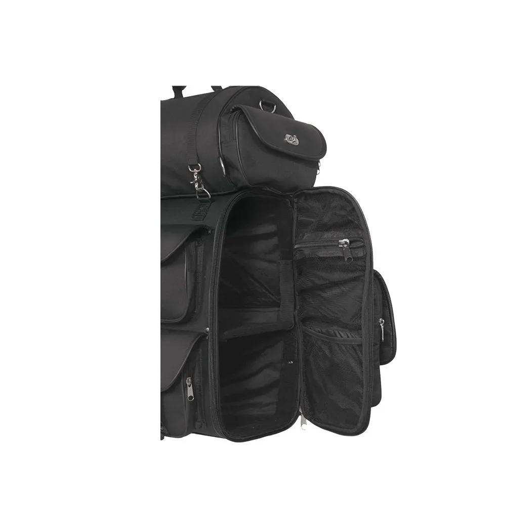 Black Nylon Touring Shelf - PVC Travel Bag - Unik Just for Bikers - Flyclothing LLC