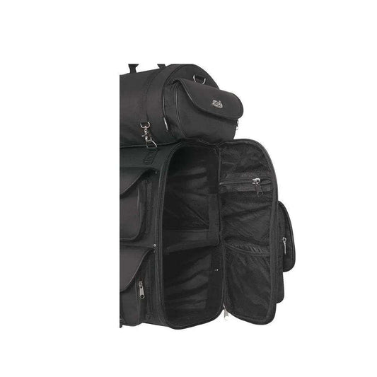 Black Nylon Touring Shelf - PVC Travel Bag - Unik Just for Bikers - Flyclothing LLC