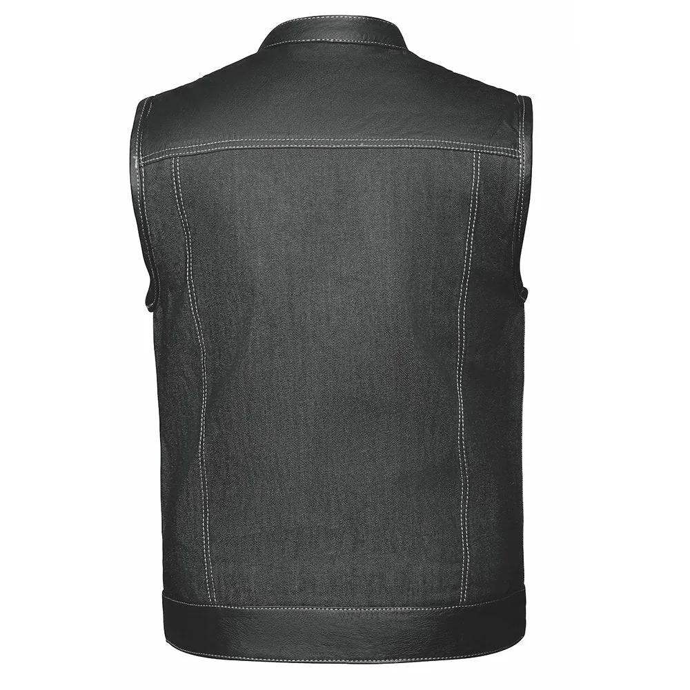 Hybrid white - Mens Hybrid Club Vest - Unik Just for Bikers - Flyclothing LLC