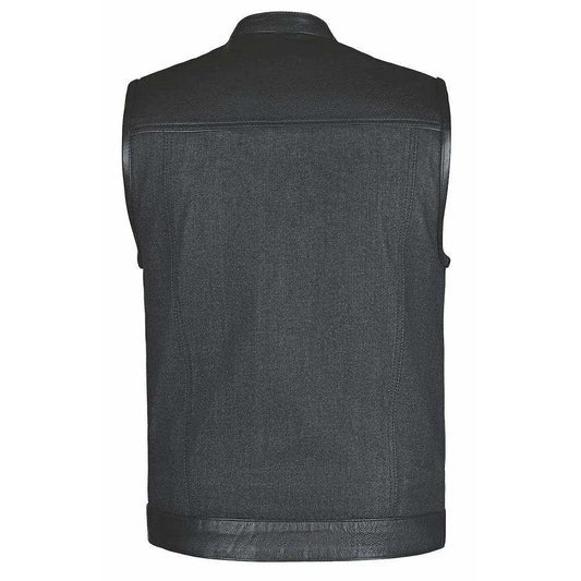 Hybrid black - Mens Hybrid Club Vest - Unik Just for Bikers - Flyclothing LLC