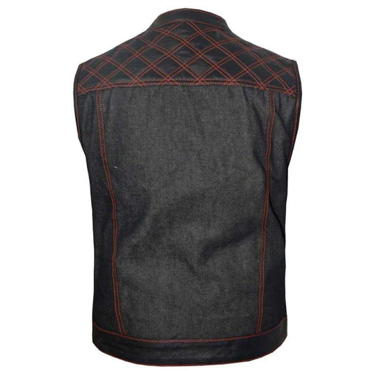 Crimson - Mens Hybrid Club Vest - Unik Just for Bikers - Flyclothing LLC