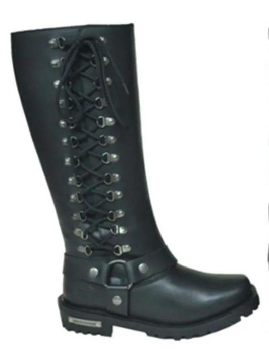 Outrida - Ladies Motorcycle Biker Leather Boots