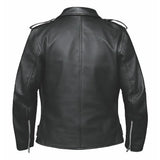 Lola - Women's Premium Leather Motorcycle Jacket - Unik Just for Bikers - Flyclothing LLC