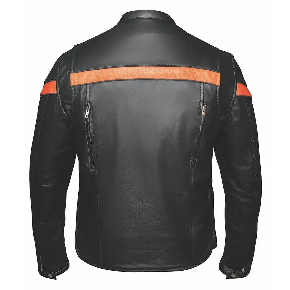 Blaze - Men's Premium Leather Motorcycle Jacket - Unik Just for Bikers - Flyclothing LLC