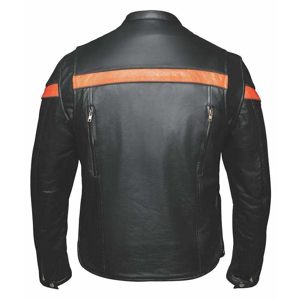 Blaze - Mens Premium Leather Jacket - Unik Just for Bikers - Flyclothing LLC