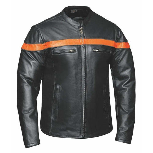Blaze - Mens Premium Leather Jacket - Unik Just for Bikers - Flyclothing LLC
