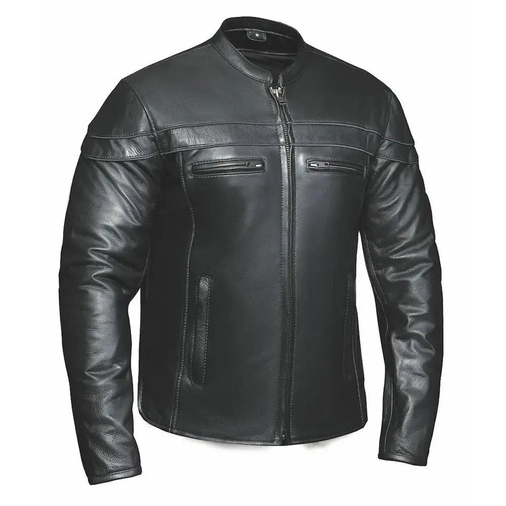 Thunder - Men's Ultra Leather Motorcycle Jacket - Unik Just for Bikers - Flyclothing LLC