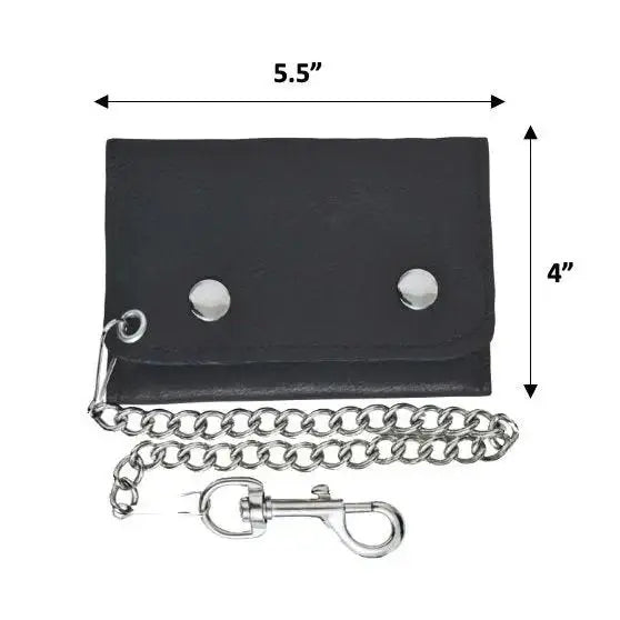 Stylish Black Biker Chain Wallet - Unik Just for Bikers - Flyclothing LLC