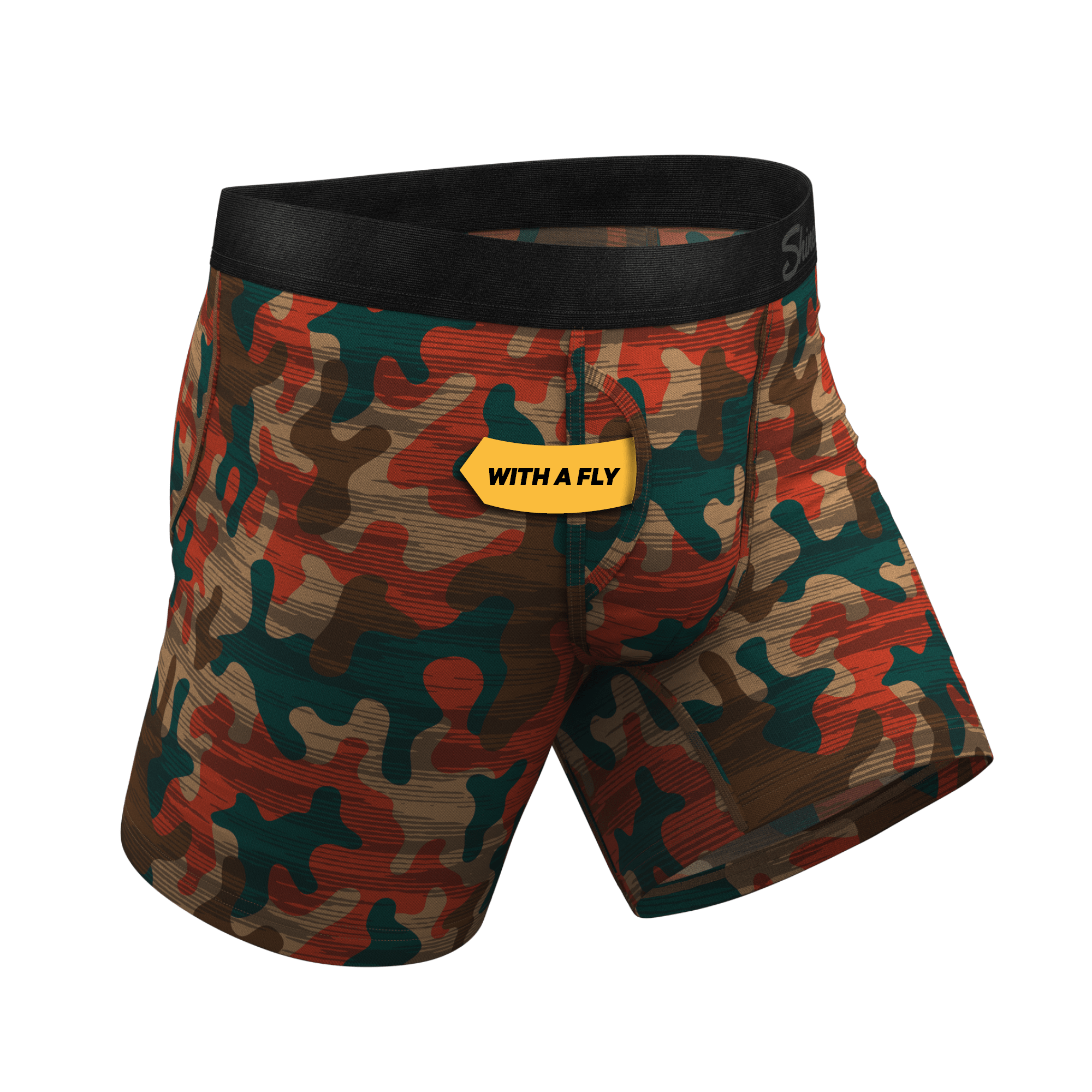 The Blend In | Earthy Camouflage Ball Hammock® Pouch Underwear With Fly - Shinesty