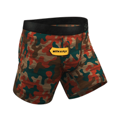The Blend In | Earthy Camouflage Ball Hammock® Pouch Underwear With Fly - Shinesty