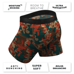 The Blend In | Earthy Camouflage Ball Hammock® Pouch Underwear With Fly - Shinesty