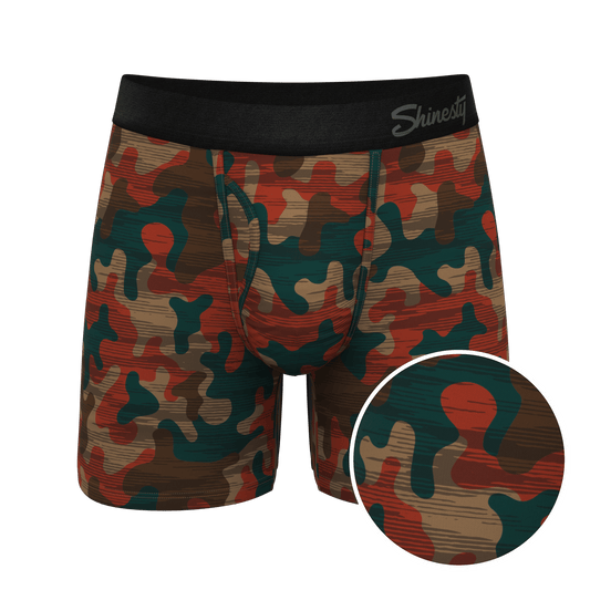 The Blend In | Earthy Camouflage Ball Hammock® Pouch Underwear With Fly - Shinesty
