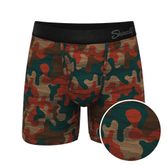 The Blend In | Earthy Camouflage Ball Hammock® Pouch Underwear With Fly - Shinesty