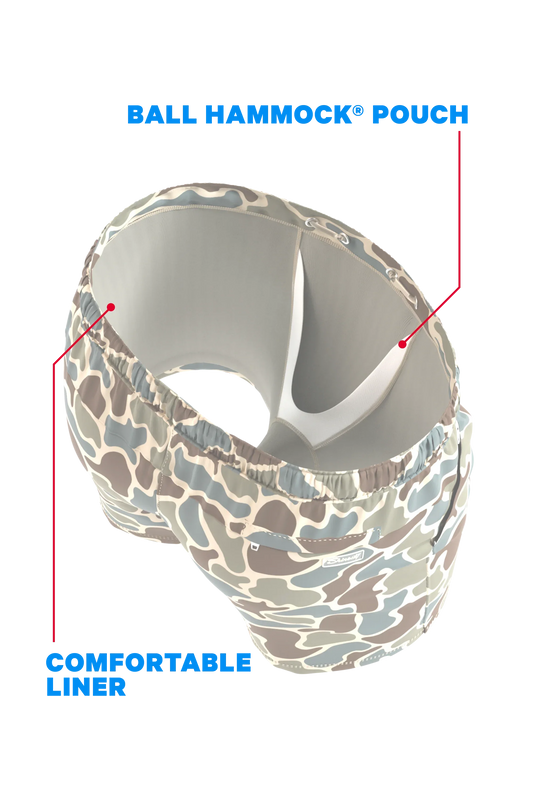 The Blender | Grey Duck Camo Ball Hammock® Pouch 5" Swim Trunks - Shinesty - Flyclothing LLC