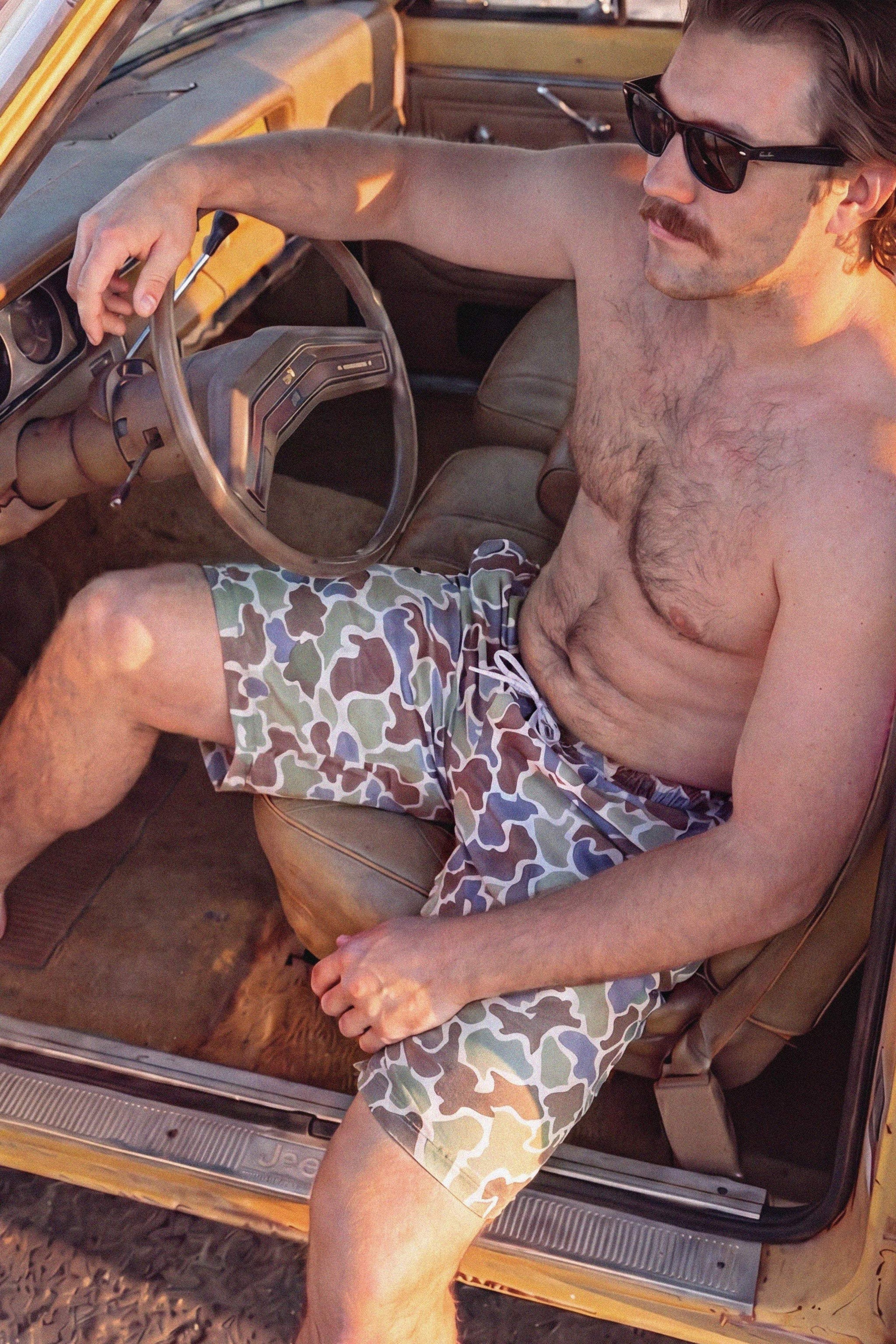 The Blender | Grey Duck Camo Ball Hammock® Pouch 8" Swim Trunks - Shinesty - Flyclothing LLC